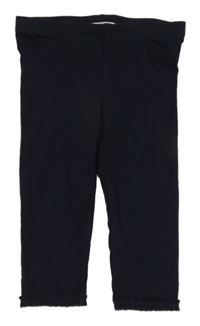 Tmavomodré capri legíny s volánikmi H&M