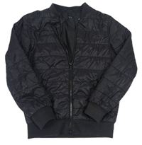 Čierna šušťáková prešívaná zateplená bunda H&M