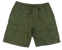 Khaki cargo riflové kraťasy George 