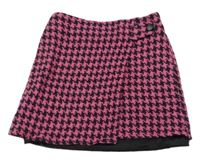 Ružovo-čierna vzorovaná sukňa Primark