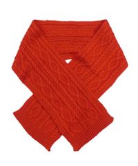 Červená pletená trblietavá šál George