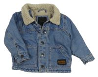 Modrá rifľová zateplená bunda Next