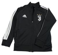 Černá propínací fotbalová mikina Juventus s logem Adidas