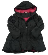 Červená šusťáková zimní parka s kapucí George 