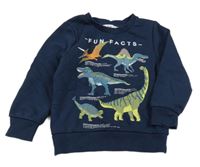 Tmavomodrá mikina s dinosaurami C&A