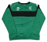 Zeleno-čierna športová mikina s logom Kappa