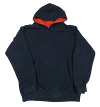 Tmavomodrá mikina s kapucňou