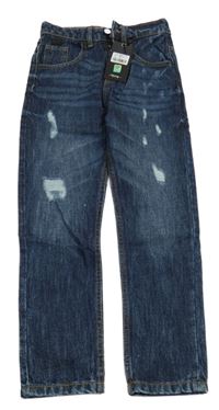 Nové - Tmavomodré rifle s prošoupáním Born Rich