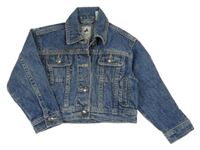 Modrá rifľová crop bunda C&A