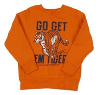 Oranžová mikina s tigrom C&A