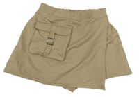 Béžové teplákové sukňové kraťasy Zara