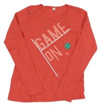 Oranžové tričko s nápisom Esprit