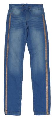 Modré džegíny s prúžkami Page one young