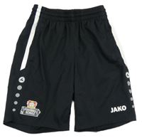 Čierne šušťákové futbalové kraťasy s pruhmi Jako