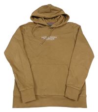 Béžová mikina s nápisom a kapucňou Jack & Jones
