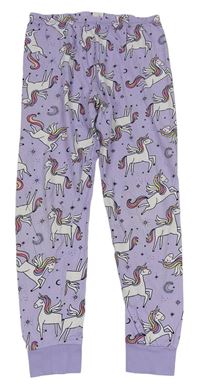 Levandulové pyžamové nohavice s jednorožcami George