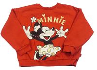 Červená oversize mikina s Minnie zn. George