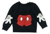 Čierna mikina s potiskem - Mickey PRIMARK