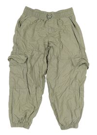 Khakišedé cargo cuff plátěné kalhoty George
