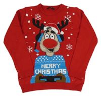 Červený sveter so sobom George