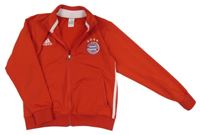 Červená propínací sportovní fotbalová mikina FC Bayern München zn. Adidas