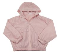 Svetloružová šušťáková jarná oversize bunda s kapucňou M&S