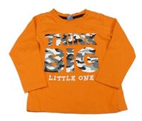 Tmavooranžové triko s nápisy dopodopo