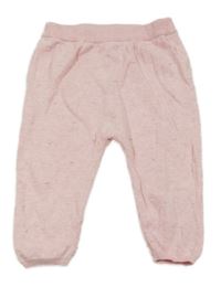 Svetloružové melírované 3D bodkovaná é pletené tepláky Monsoon