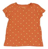 Lososovo-žlté bodkovaná é tričko lupilu