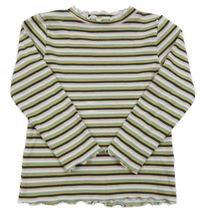 Pruhované rebrované tričko Topolino