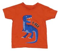 Červené tričko s dinosaurem PRIMARK