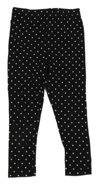 Čierno-biele bodkovaná é legíny PRIMARK