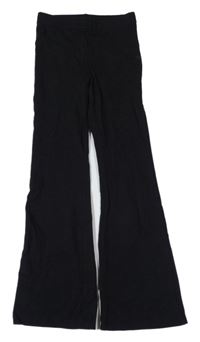 Čierne flare teplákové nohavice H&M