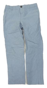 Světlemodré melírované chino plátěné kalhoty H&M