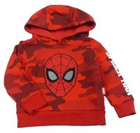 Červená army mikina so Spidermanem a kapucňou Marvel