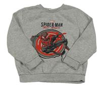 Šedá melírovaná mikina se Spidermanem Primark