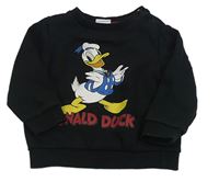 Čierna mikina s kačerem Donaldem Disney
