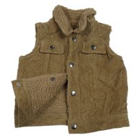 Hnedá menšestrová zateplená vesta George