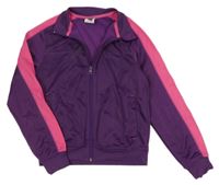 Fialovo-tmavorůžová sportovní propínací mikina Cool&Young