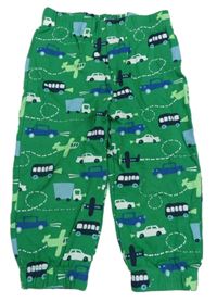 Zelené tepláky s auty Topomini