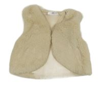 Béžová kožušinová podšitá vesta Topomini