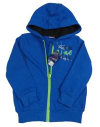 Nové - Zafírová prepínaci mikina s dinosaurami a kapucňou Lupilu