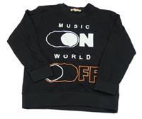 Čierna mikina s nápisom