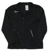 Černá sportovní propínací funkční mikina s logem Nike