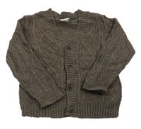 Hnedý vlnený prepínaci sveter H&M
