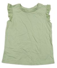 Svetloružové tričko s volániky s madeirou George