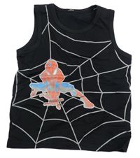 Čierne tielko so Spidermanem