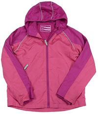 Ružovo-tmavoružová športová šušťáková bunda s kapucňou George