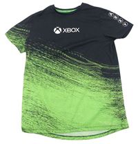 Šedo-zelené tričko s X-box 