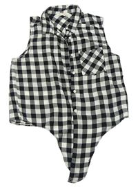 Černo-bílá kostkovaná halenka H&M